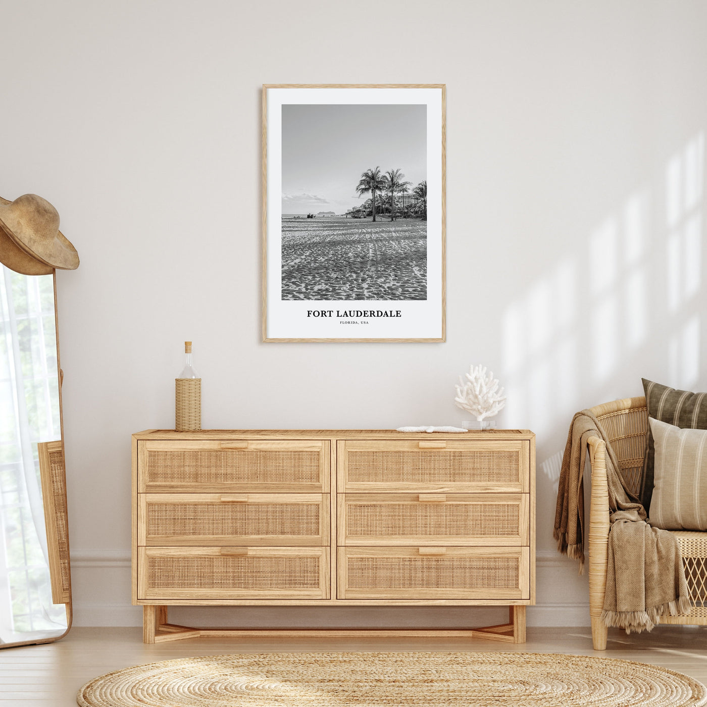 Fort Lauderdale Portrait B&W No 1 Poster