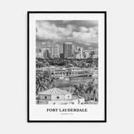 Fort Lauderdale Portrait B&W No 2 Poster