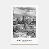 Fort Lauderdale Portrait B&W No 2 Poster