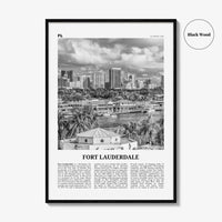 Fort Lauderdale Print Black and White No 1, Fort Lauderdale Wall Art, Fort Lauderdale Poster, Fort Lauderdale USA, United States