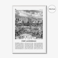 Fort Lauderdale Print Black and White No 1, Fort Lauderdale Wall Art, Fort Lauderdale Poster, Fort Lauderdale USA, United States