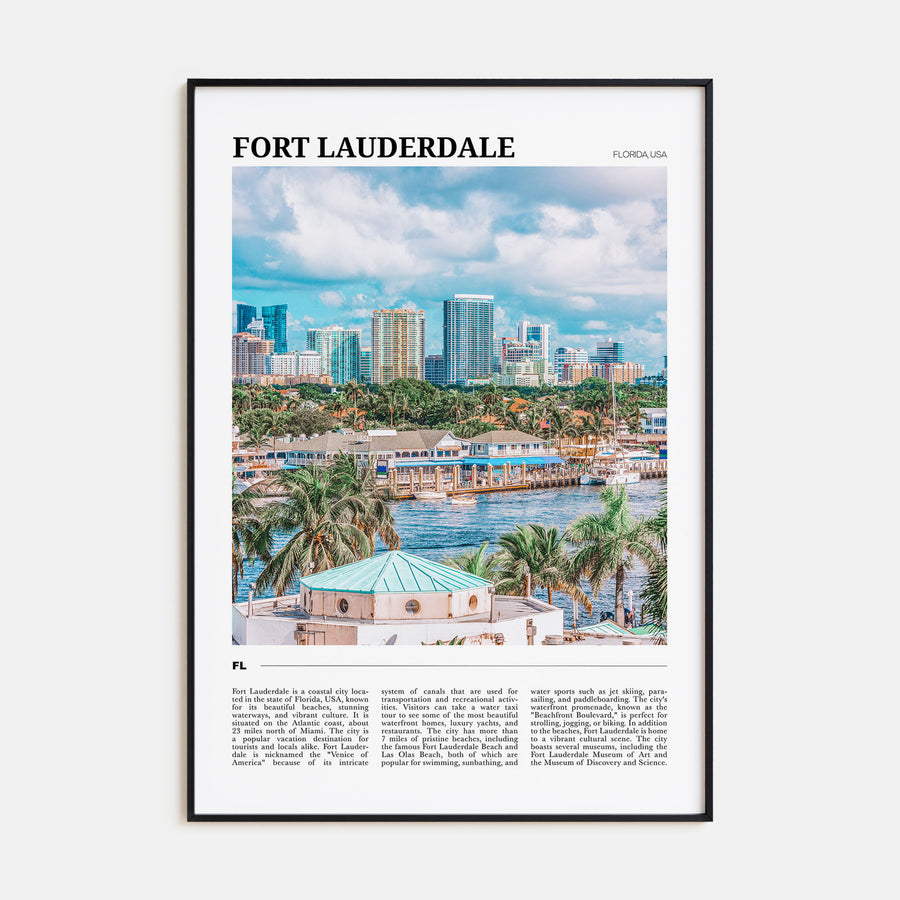 Fort Lauderdale Travel Color Poster