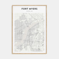 Fort Myers Map Portrait Poster
