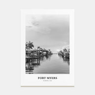 Fort Myers Portrait B&W Poster