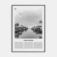 Fort Myers Travel B&W Poster