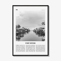 Fort Myers Print Black and White, Fort Myers Wall Art, Fort Myers Poster, Fort Myers Photo, Fort Myers Décor, Florida, USA, United States