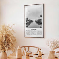 Fort Myers Print Black and White, Fort Myers Wall Art, Fort Myers Poster, Fort Myers Photo, Fort Myers Décor, Florida, USA, United States