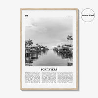 Fort Myers Print Black and White, Fort Myers Wall Art, Fort Myers Poster, Fort Myers Photo, Fort Myers Décor, Florida, USA, United States