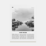 Fort Myers Travel B&W Poster