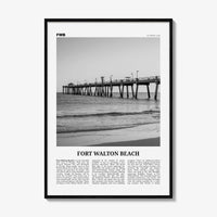Fort Walton Beach Print Black and White No 1, Fort Walton Beach Wall Art, Fort Walton Beach Poster, Fort Walton Beach Photo, Florida, USA