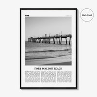 Fort Walton Beach Print Black and White No 1, Fort Walton Beach Wall Art, Fort Walton Beach Poster, Fort Walton Beach Photo, Florida, USA