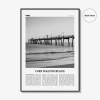 Fort Walton Beach Print Black and White No 1, Fort Walton Beach Wall Art, Fort Walton Beach Poster, Fort Walton Beach Photo, Florida, USA