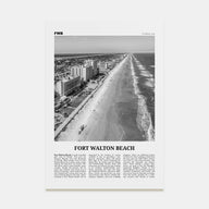 Fort Walton Beach Travel B&W No 2 Poster
