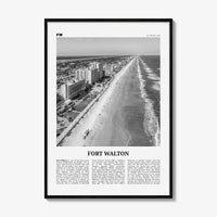 Fort Walton Print Black and White No 1, Fort Walton Wall Art, Fort Walton Poster, Fort Walton Photo, Fort Walton Décor, Florida USA