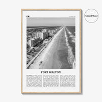 Fort Walton Print Black and White No 1, Fort Walton Wall Art, Fort Walton Poster, Fort Walton Photo, Fort Walton Décor, Florida USA