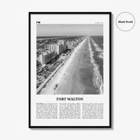 Fort Walton Print Black and White No 1, Fort Walton Wall Art, Fort Walton Poster, Fort Walton Photo, Fort Walton Décor, Florida USA