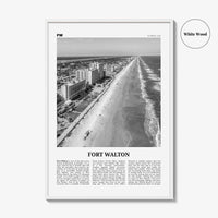 Fort Walton Print Black and White No 1, Fort Walton Wall Art, Fort Walton Poster, Fort Walton Photo, Fort Walton Décor, Florida USA
