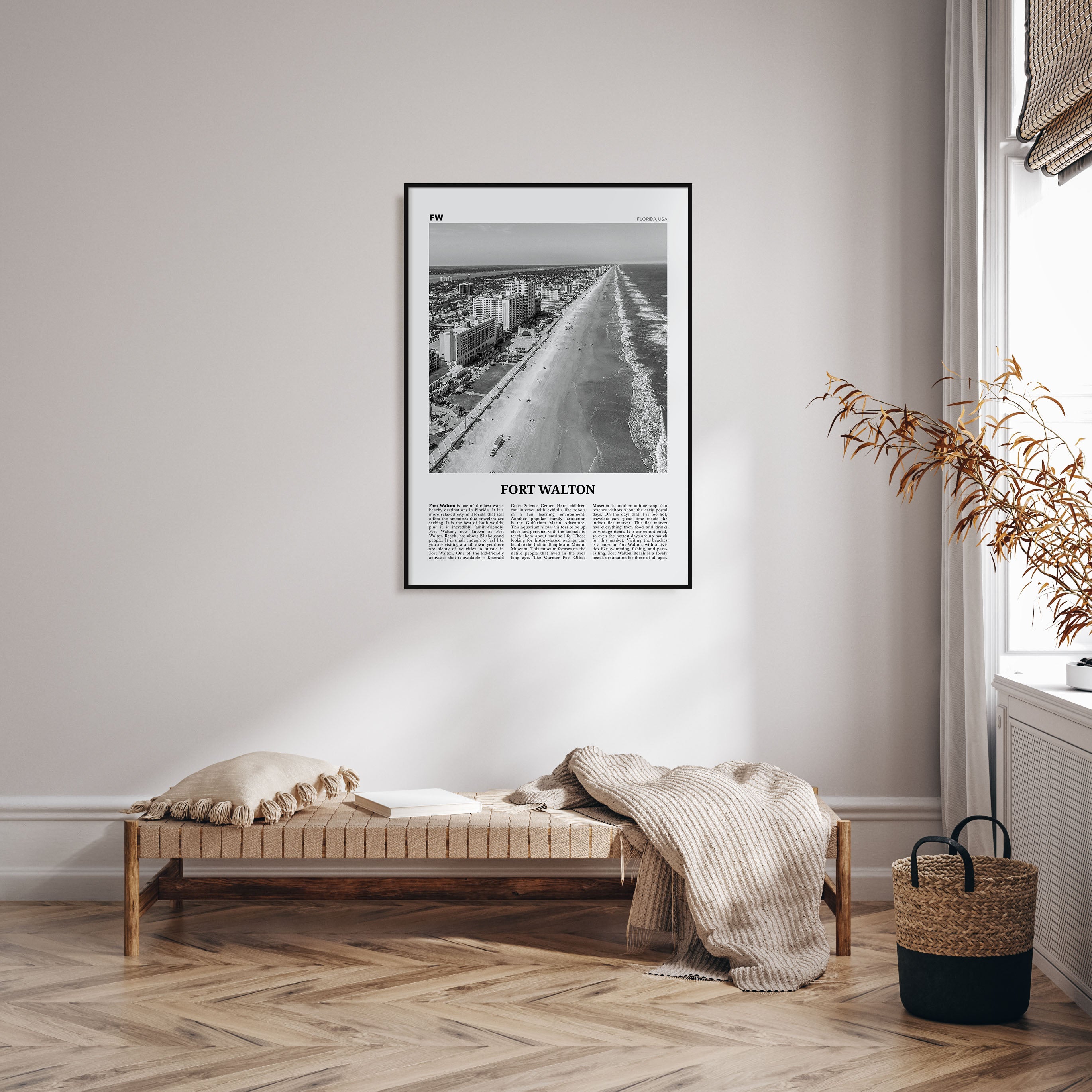Fort Walton Travel B&W No 1 Poster