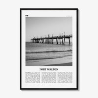 Fort Walton Print Black and White No 2, Fort Walton Wall Art, Fort Walton Poster, Fort Walton Photo, Fort Walton Wall Décor, United States