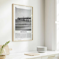 Fort Walton Print Black and White No 2, Fort Walton Wall Art, Fort Walton Poster, Fort Walton Photo, Fort Walton Wall Décor, United States