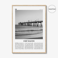 Fort Walton Print Black and White No 2, Fort Walton Wall Art, Fort Walton Poster, Fort Walton Photo, Fort Walton Wall Décor, United States
