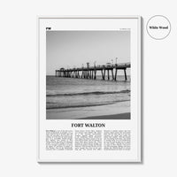 Fort Walton Print Black and White No 2, Fort Walton Wall Art, Fort Walton Poster, Fort Walton Photo, Fort Walton Wall Décor, United States
