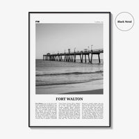 Fort Walton Print Black and White No 2, Fort Walton Wall Art, Fort Walton Poster, Fort Walton Photo, Fort Walton Wall Décor, United States