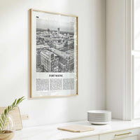 Fort Wayne Print Black and White No 1, Fort Wayne Wall Art, Fort Wayne Poster, Fort Wayne Photo, Indiana, USA, United States, America