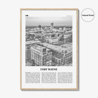 Fort Wayne Print Black and White No 1, Fort Wayne Wall Art, Fort Wayne Poster, Fort Wayne Photo, Indiana, USA, United States, America