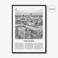 Fort Wayne Print Black and White No 1, Fort Wayne Wall Art, Fort Wayne Poster, Fort Wayne Photo, Indiana, USA, United States, America