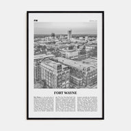 Fort Wayne Travel B&W No 1 Poster