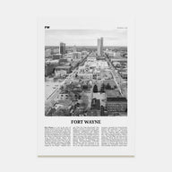 Fort Wayne Travel B&W No 2 Poster