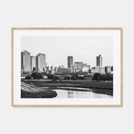 Fort Worth Landscape B&W Poster