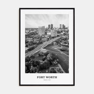 Fort Worth Portrait B&W No 1 Poster