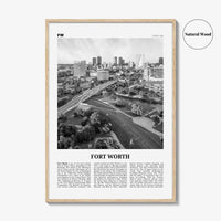 Fort Worth Print Black and White No 1, Fort Worth Wall Art, Fort Worth Poster, Fort Worth Photo, Texas, USA, United States, North America