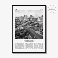 Fort Worth Print Black and White No 1, Fort Worth Wall Art, Fort Worth Poster, Fort Worth Photo, Texas, USA, United States, North America