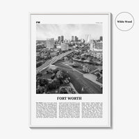 Fort Worth Print Black and White No 1, Fort Worth Wall Art, Fort Worth Poster, Fort Worth Photo, Texas, USA, United States, North America