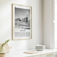 Fort Worth Print Black and White No 2, Fort Worth Wall Art, Fort Worth Poster, Fort Worth Photo, Texas, USA, United States, North America