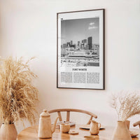 Fort Worth Print Black and White No 2, Fort Worth Wall Art, Fort Worth Poster, Fort Worth Photo, Texas, USA, United States, North America