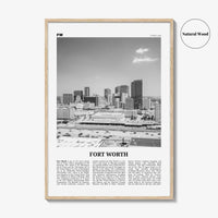 Fort Worth Print Black and White No 2, Fort Worth Wall Art, Fort Worth Poster, Fort Worth Photo, Texas, USA, United States, North America