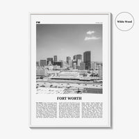 Fort Worth Print Black and White No 2, Fort Worth Wall Art, Fort Worth Poster, Fort Worth Photo, Texas, USA, United States, North America