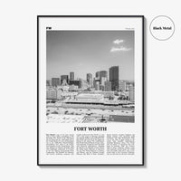 Fort Worth Print Black and White No 2, Fort Worth Wall Art, Fort Worth Poster, Fort Worth Photo, Texas, USA, United States, North America