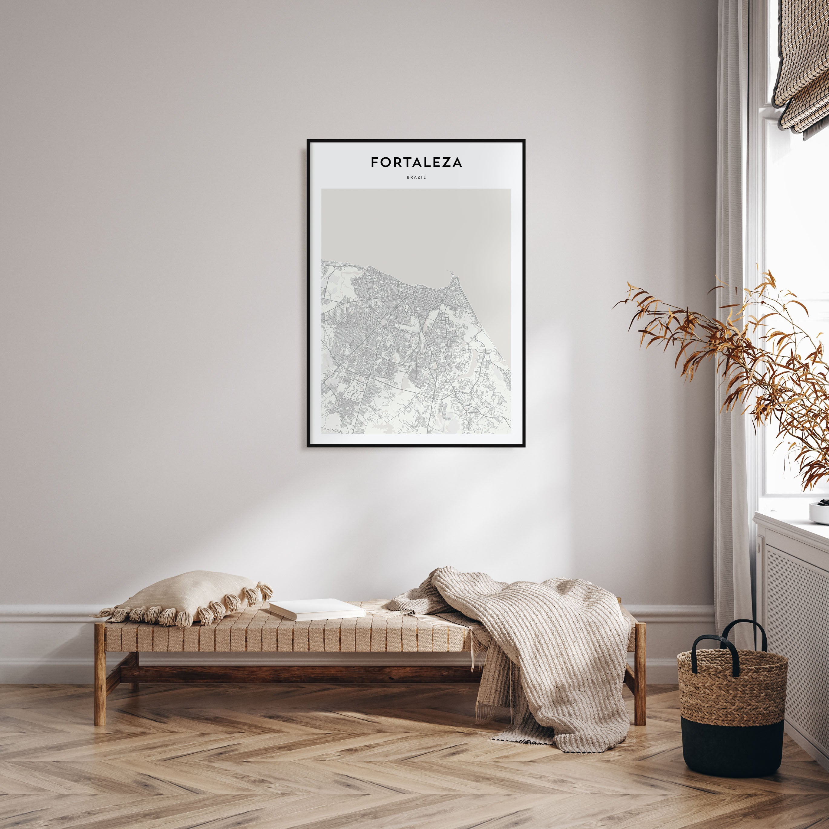Fortaleza Map Portrait Poster