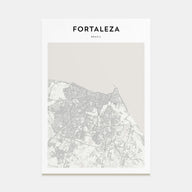 Fortaleza Map Portrait Poster