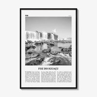 Foz Do Iguacu Print Black and White, Foz do Iguacu Wall Art, Foz do Iguaçu Poster, Foz do Iguaçu Photo, Foz do Iguaçu Wall Décor, Brazil