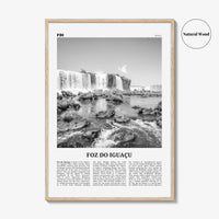Foz Do Iguacu Print Black and White, Foz do Iguacu Wall Art, Foz do Iguaçu Poster, Foz do Iguaçu Photo, Foz do Iguaçu Wall Décor, Brazil