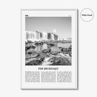Foz Do Iguacu Print Black and White, Foz do Iguacu Wall Art, Foz do Iguaçu Poster, Foz do Iguaçu Photo, Foz do Iguaçu Wall Décor, Brazil