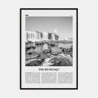 Foz do Iguaçu Travel B&W Poster