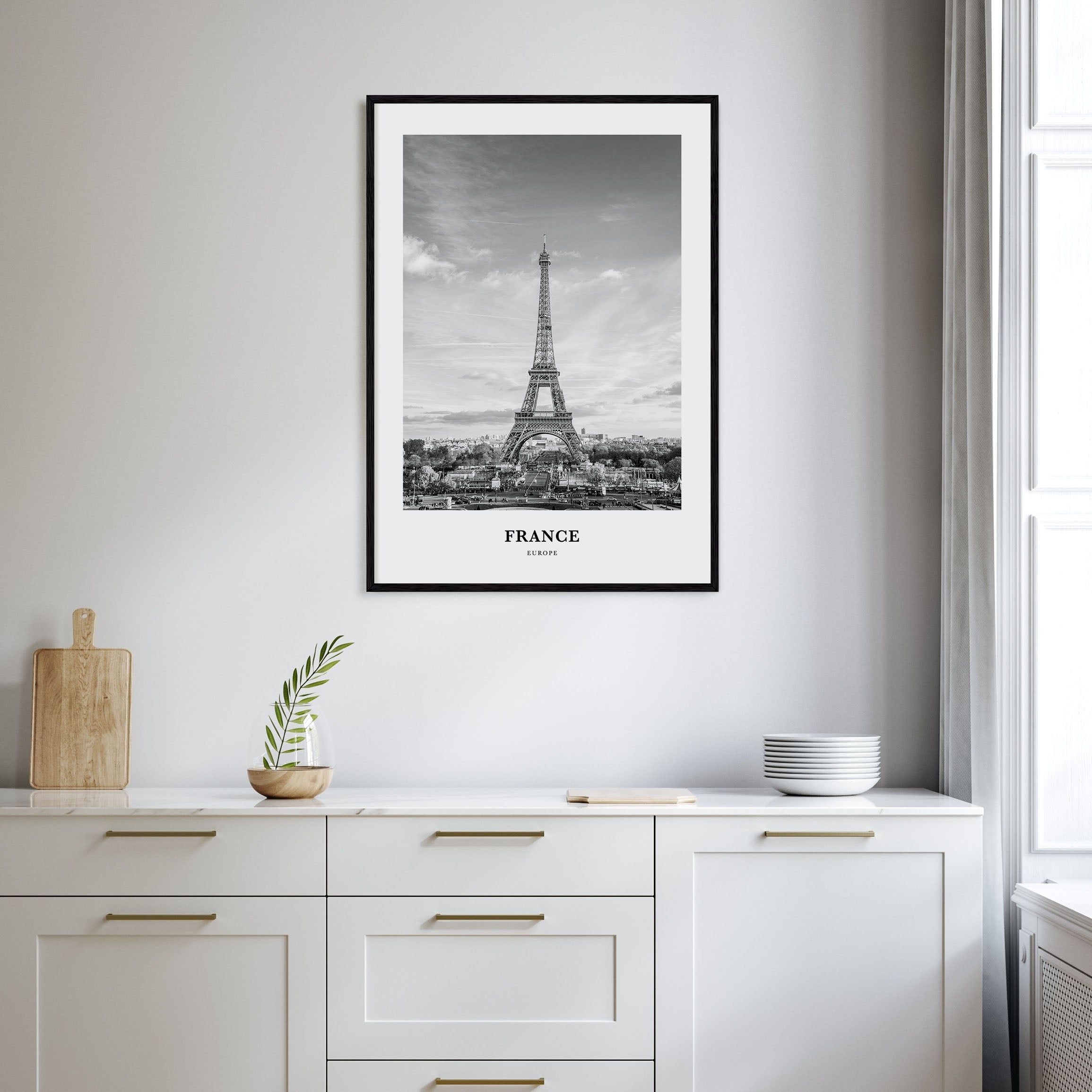 France Portrait B&W No 3 Poster