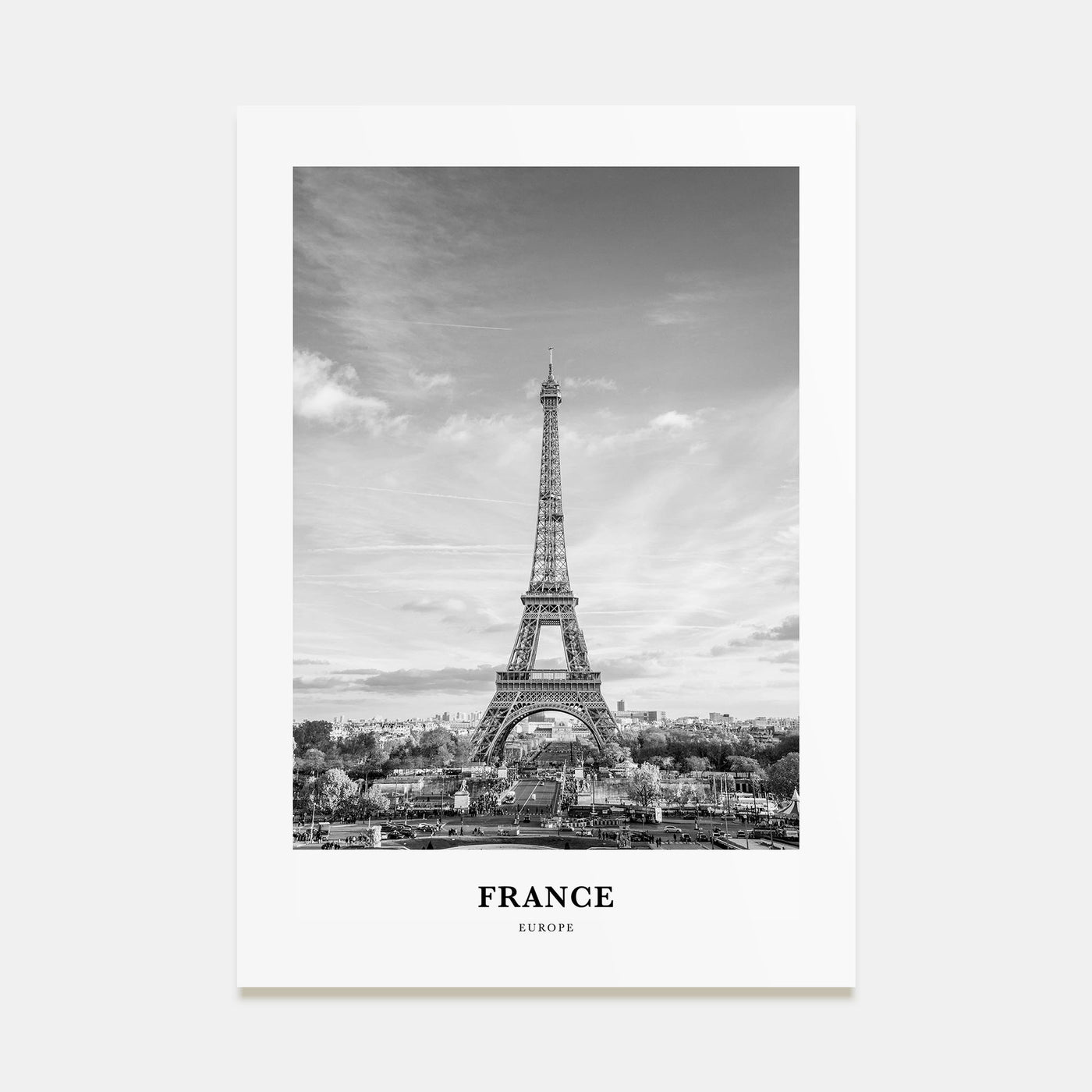 France Portrait B&W No 3 Poster